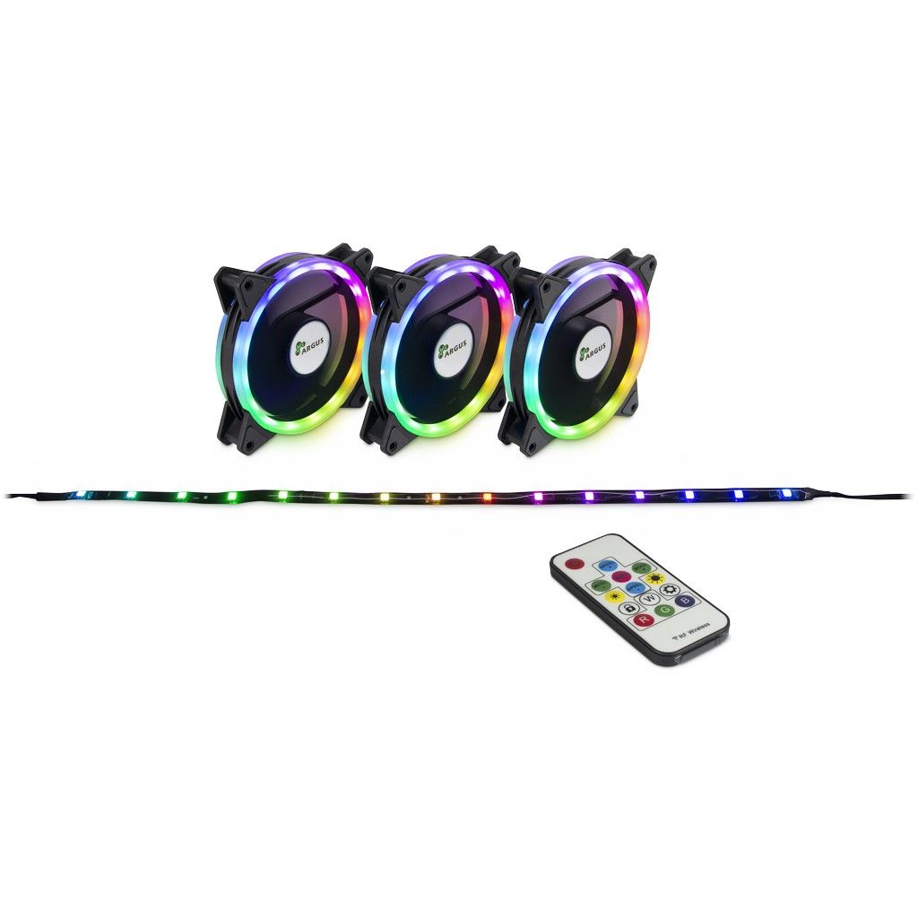 

Набор кулеров Argus 3 х 120 DRGB, LED-лента 0,5м RS-04 (RS-04)