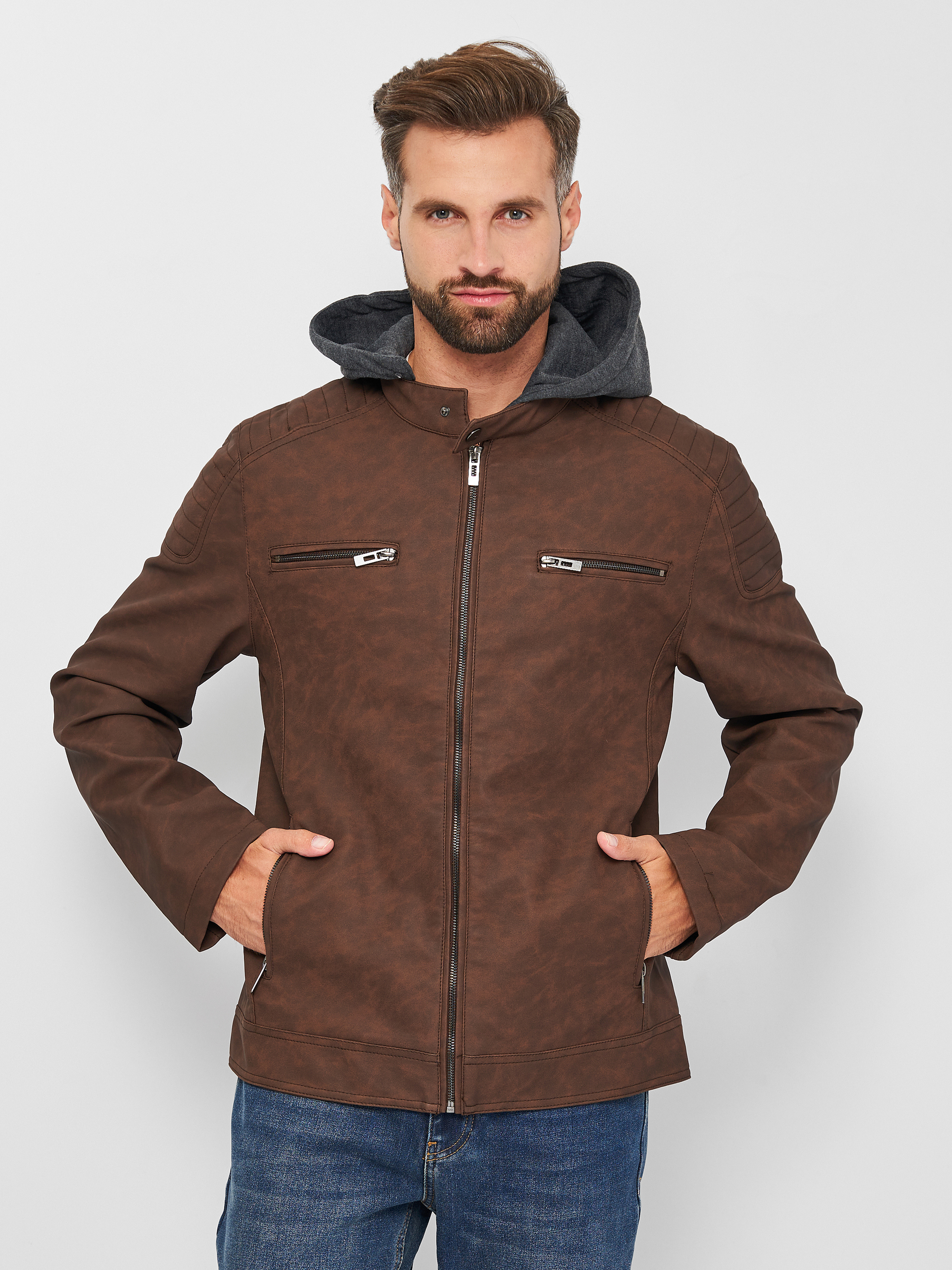 

Куртка из искусственной кожи Koton 0KAM21478BW-540 S Brown