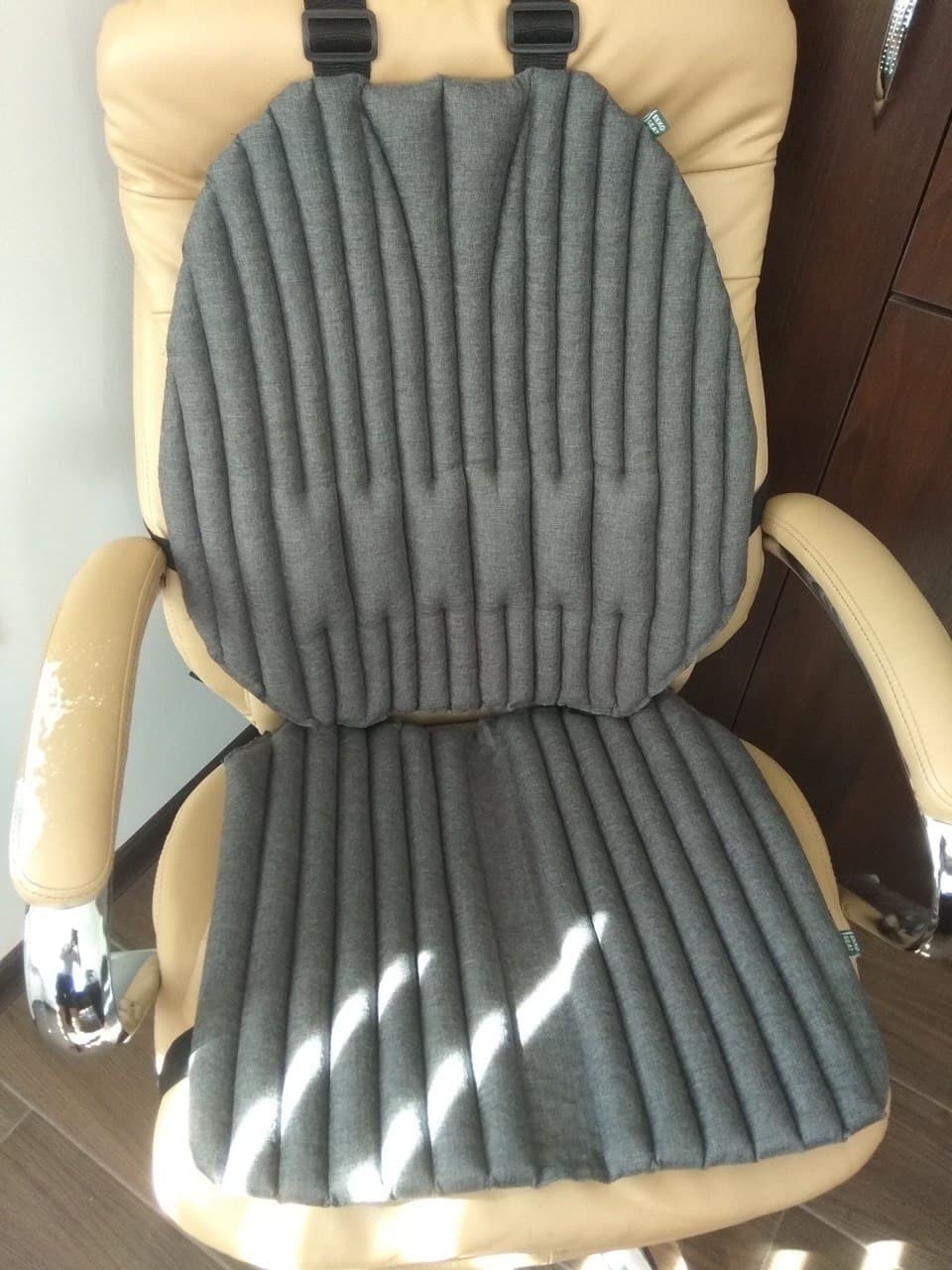 

Ортопедические био подушки EKKOSEAT на кресло руководителя. Комплект. Серая.