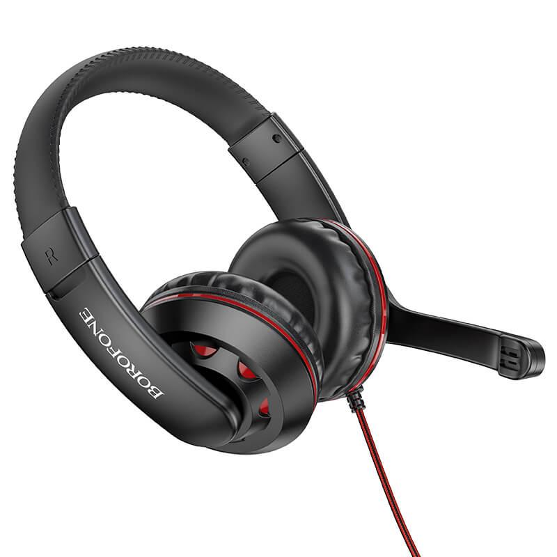 

Наушники игровые с микрофоном BOROFONE Gaming Amusement headphones Hi-Res BO102. Black-Red
