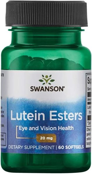 

Лютеин, Lutein Esters, Swanson, 20 мг, 60 гелевых капсул (SWA-01902)
