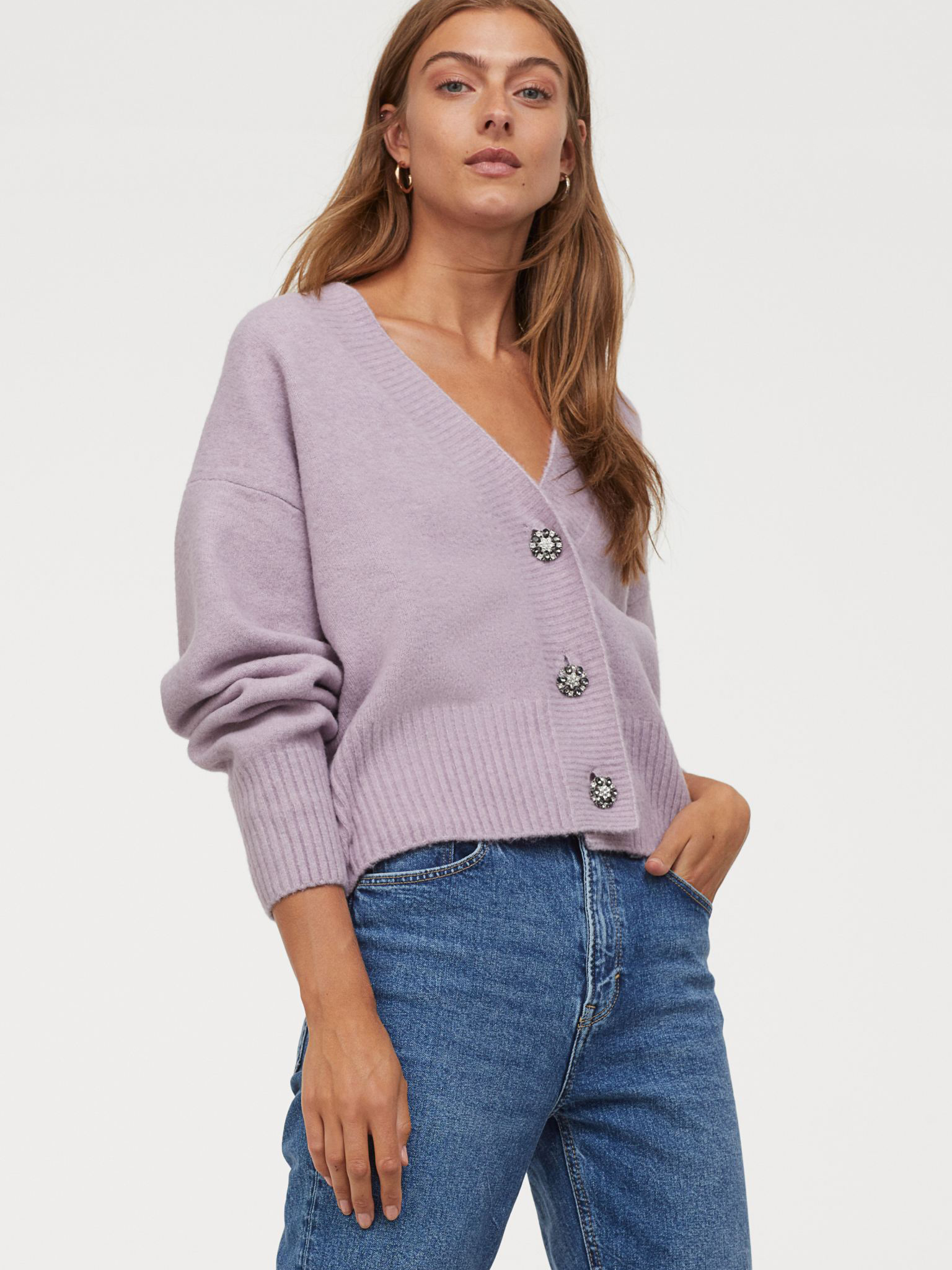 

Кардиган H&M 8961692dm S Светло-сиреневый