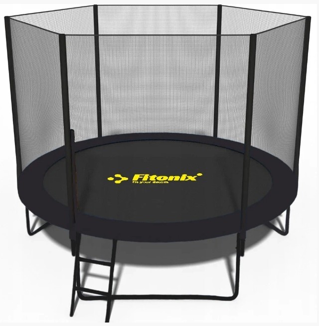 

Батут Fitonix 252 см с внешней сеткой и лесенкой Черный