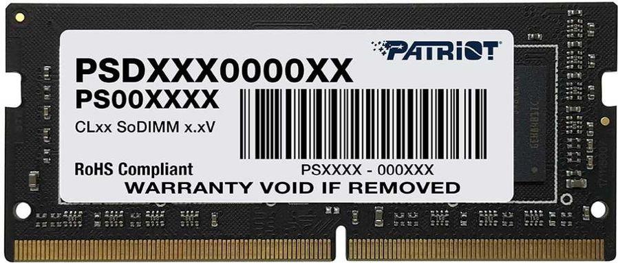 

Модуль пам'яті для ноутбука Patriot DDR4 16GB 2666 MHz Black (PSD416G266681S)