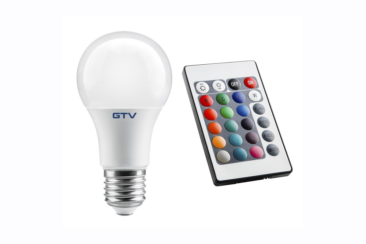 

Светодиодная лампа RGBW GTV LD-PC2A60RGBW-8W