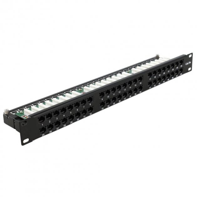 

Патч-панель Hypernet 19" 48хRJ-45 UTP, cat. 5е з держателем кабеля (PP-KUTP48-1U)