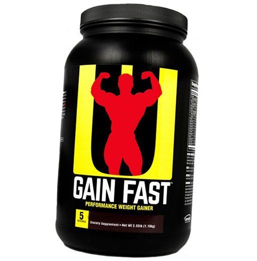 

Гейнер, Gain Fast 3100, Universal Nutrition 1100г Клубника (30086001)
