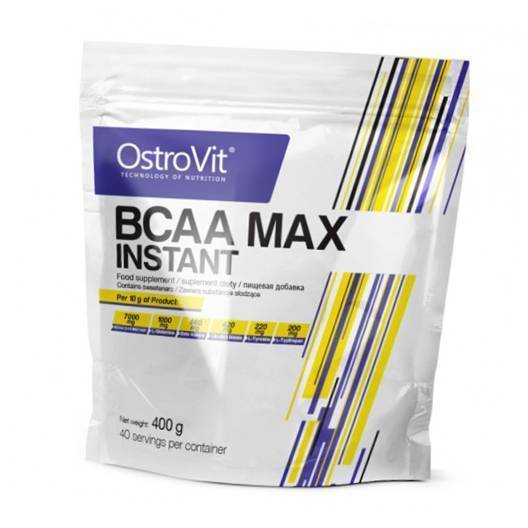 

Комплекс Аминокислот, BCAA MAX Instant, Ostrovit 400г Зеленое яблоко (28250007)