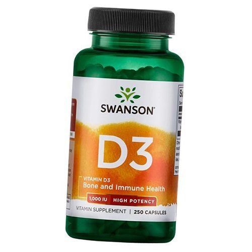 

Витамин Д3, Vitamin D3 1000, Swanson 250капс (36280045)