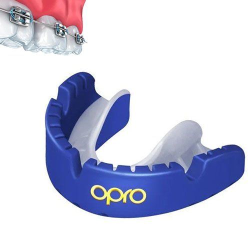 

Капа Self-fit GEN4 Gold Braces Opro Сине-белый (37362026)