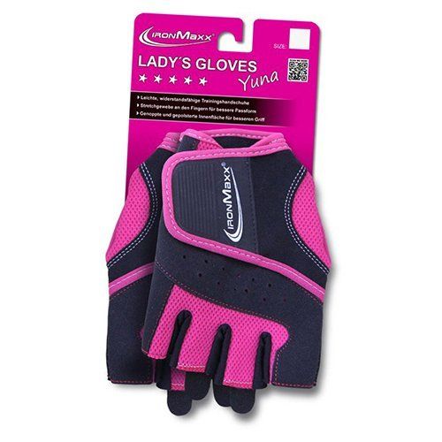 

Перчатки женские Yuna IronMaxx M/L Черно-розовый (07083003)