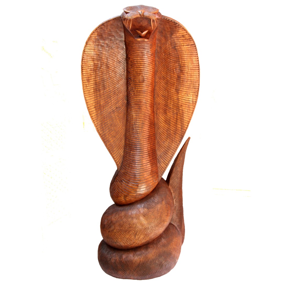 

Большая фигура Кобра из дерева суара арт 23185
