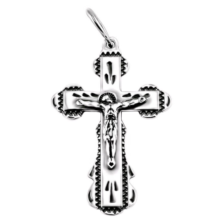 

Серебряный крест Meridian 925 пробы (Кр0097ч)