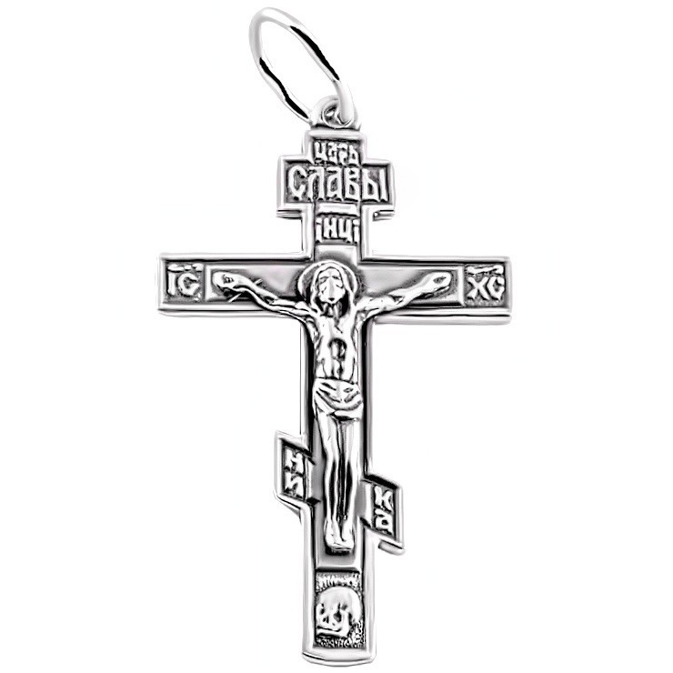 

Серебряный крест Meridian 925 пробы (Кр0035ч)