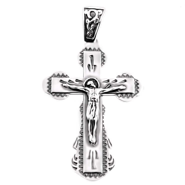 

Серебряный крест Meridian 925 пробы (Кр0063ч)