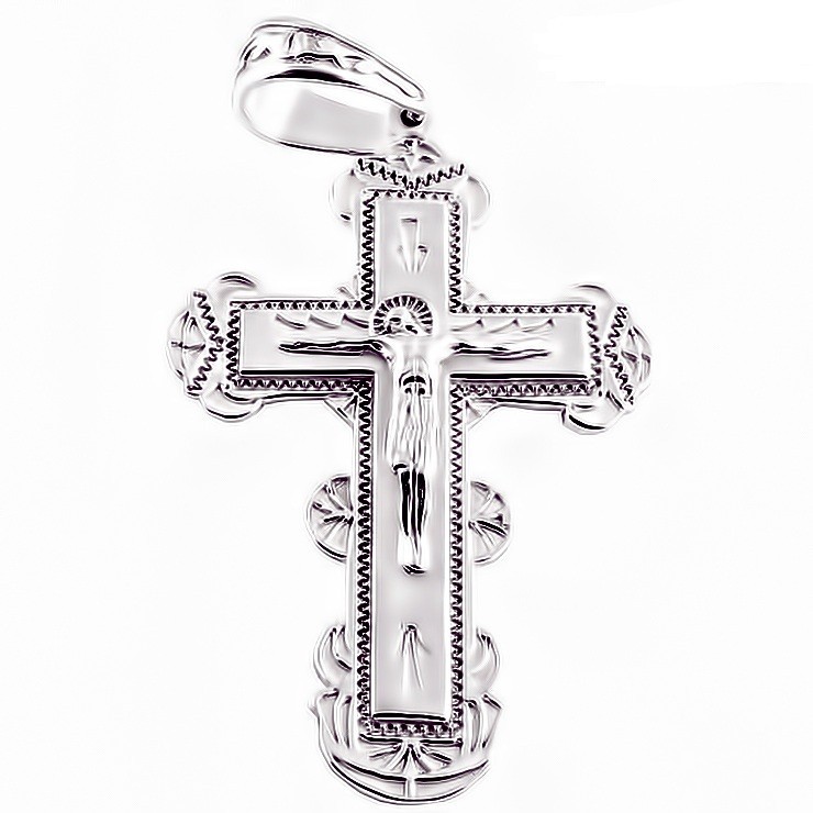 

Серебряный крест Meridian 925 пробы (Кр0098ч)