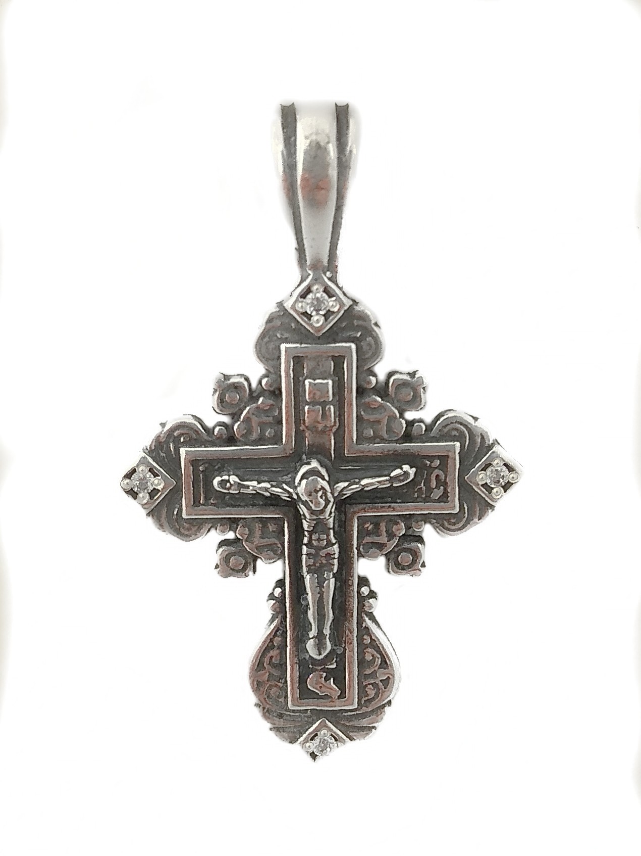 

Серебряный крест Meridian 925 пробы (Кр0146ч)