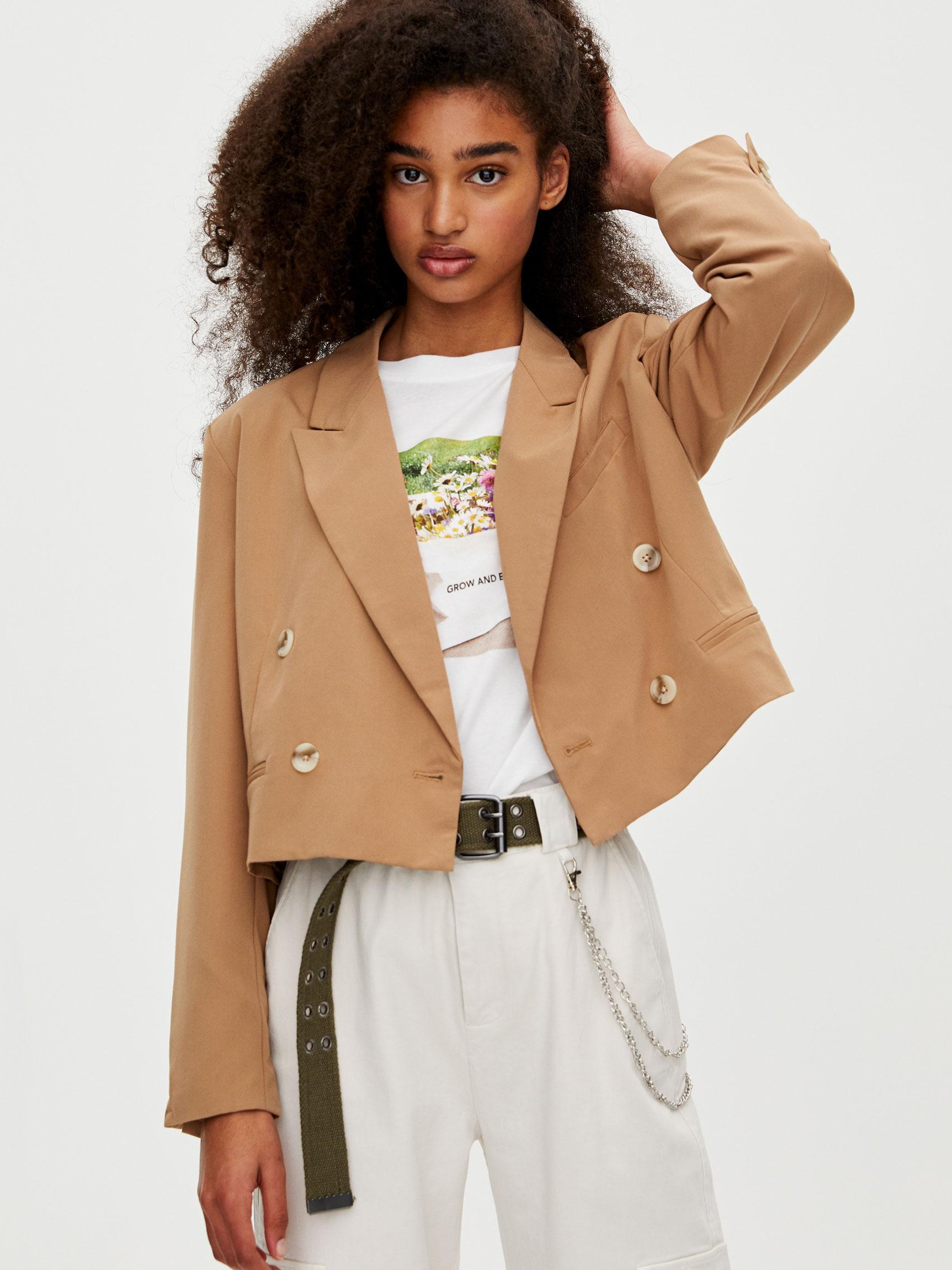 

Жакет Pull & Bear 5781/306/743-ACTQ S Бежевый