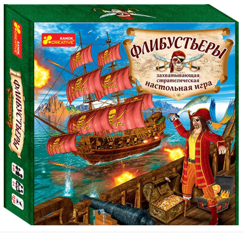 

Настольная стратегическая игра "Флибустьеры", Ранок 12120088р от 8 лет, в коробке, Подарок для ребенка,