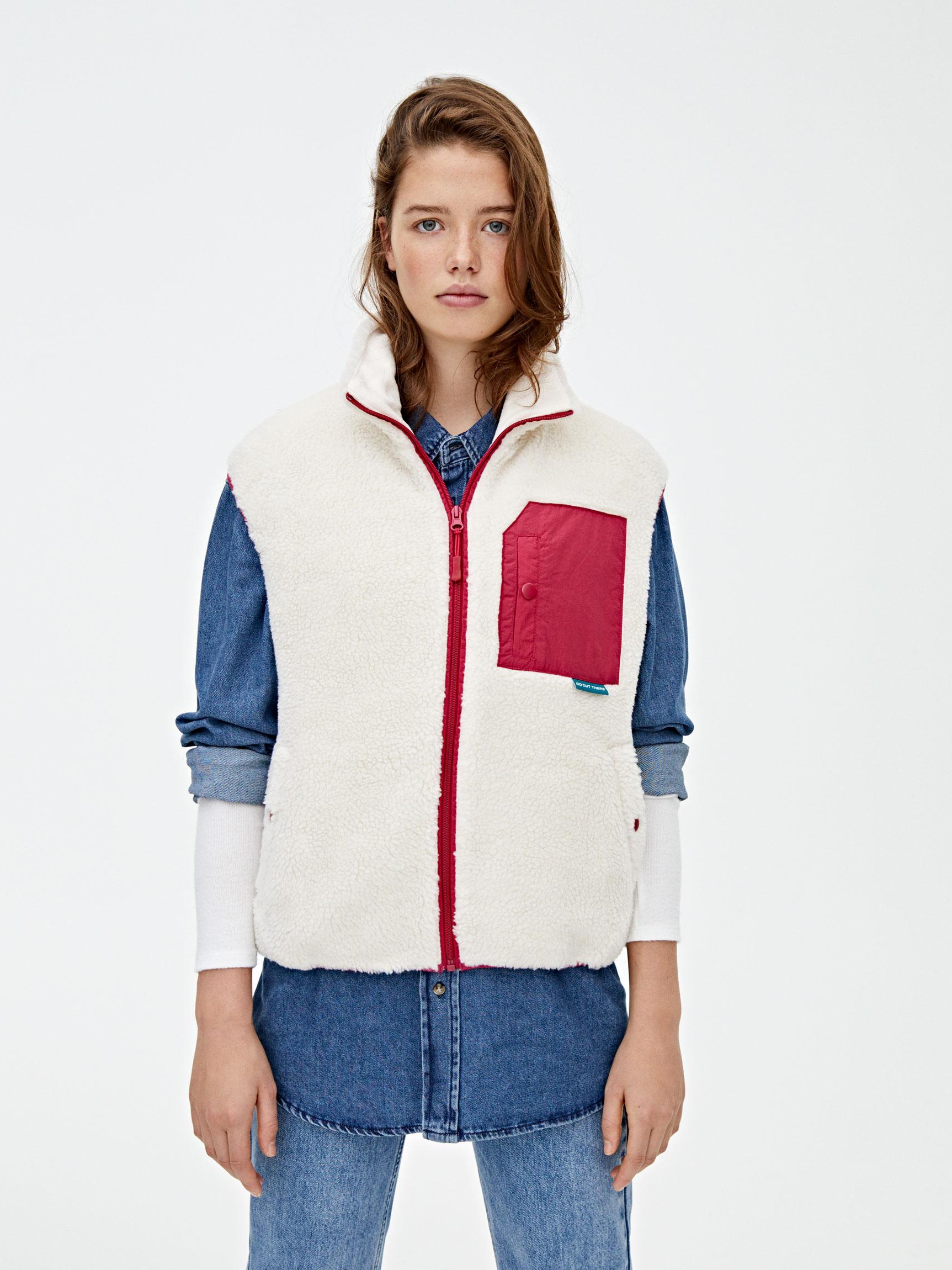 

Жилет Pull & Bear 9771/353/712-ABAX XS Бело-розовый