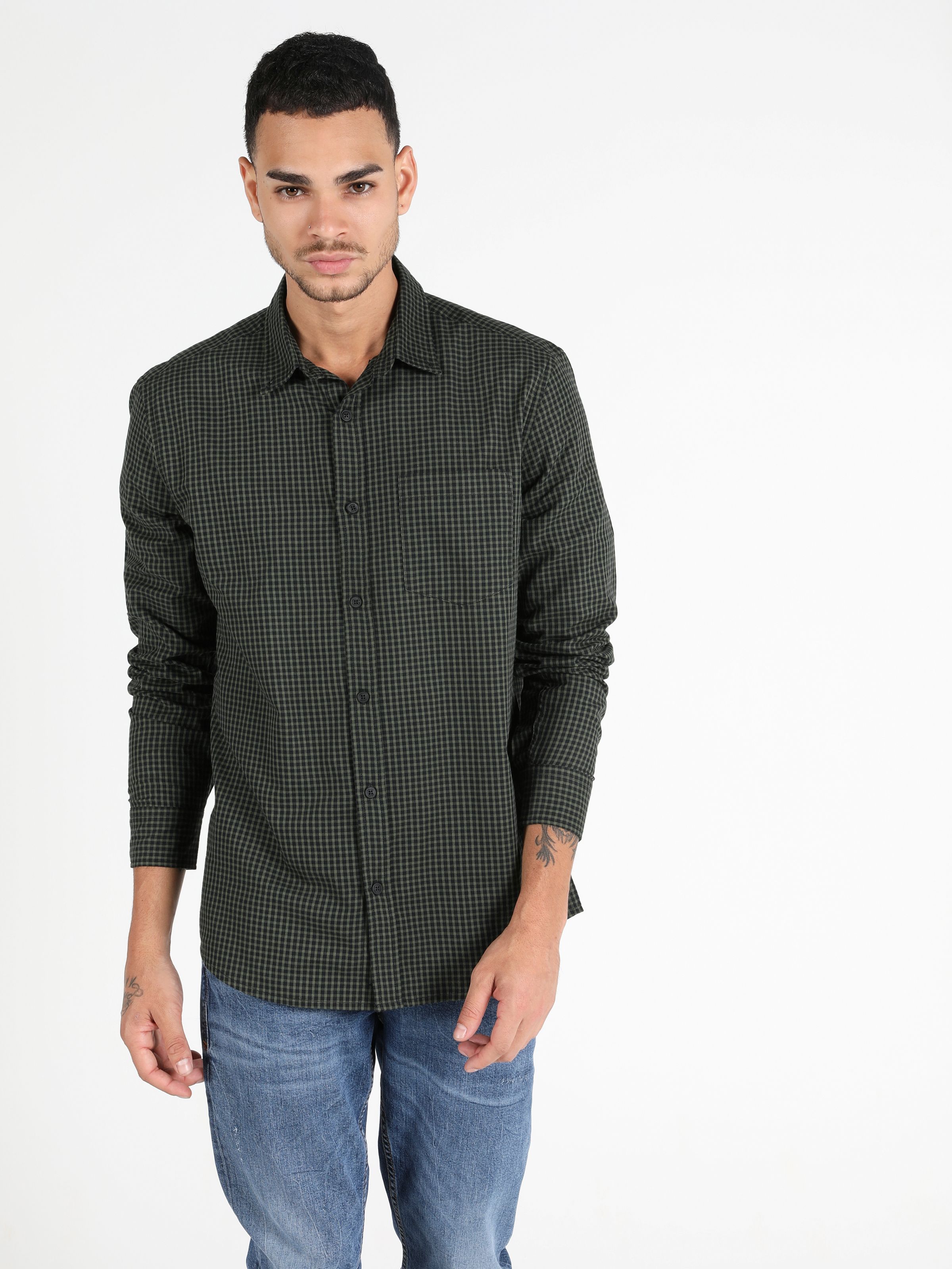 

Рубашка Colin's CL1044227KHA  Khaki, Рубашка Colin's CL1044227KHA M Khaki