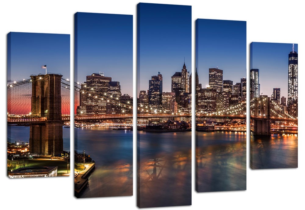 

Модульная картина на холсте из 5 частей DK Place 120x80 см (PLM5-127)