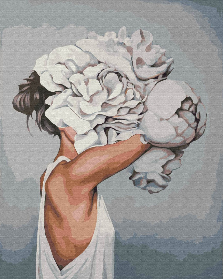 

Картина по номерам - Женщина в пионах BrushMe 40*50см. (BS33516)