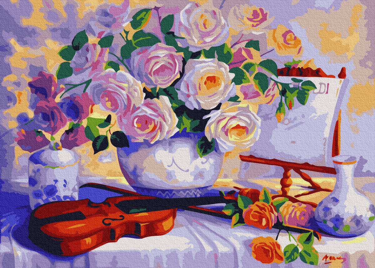 

Картина по номерам - Розы со скрипкой BrushMe 40*50см. (G378)