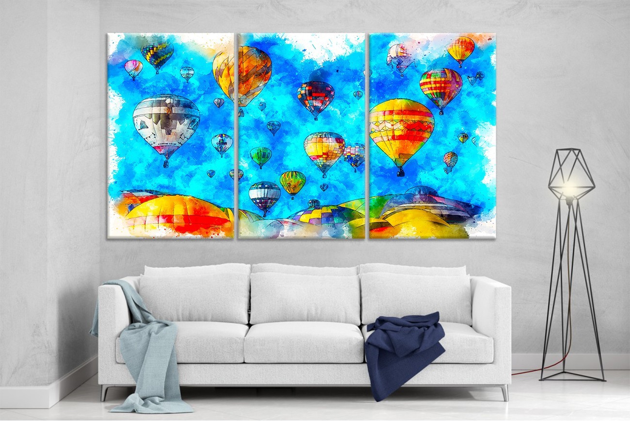 

Модульная картина DK Place из трех частей 167x99 см Воздушные шары