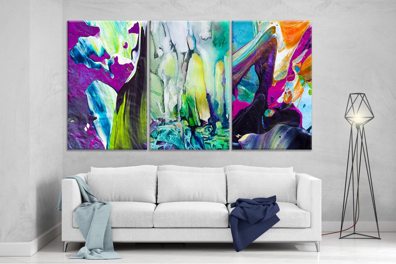 

Модульная картина на холсте DK Place из трех частей 167x99 см Wall Art