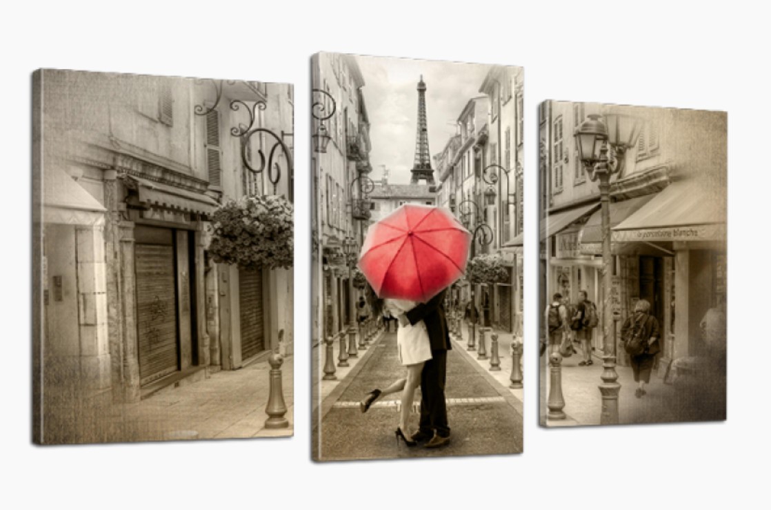 

Модульная картина DK Place Любовь в Париже 70x110 см