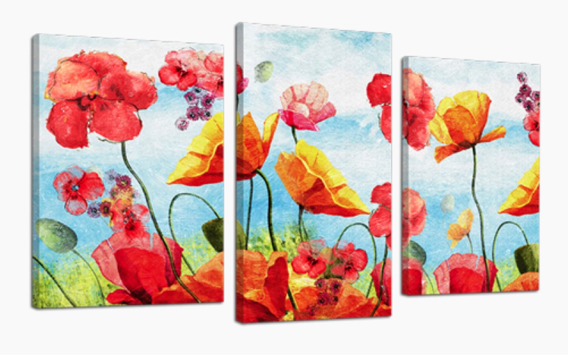 

Модульная картина DK Place Маковое поле 70x110 см