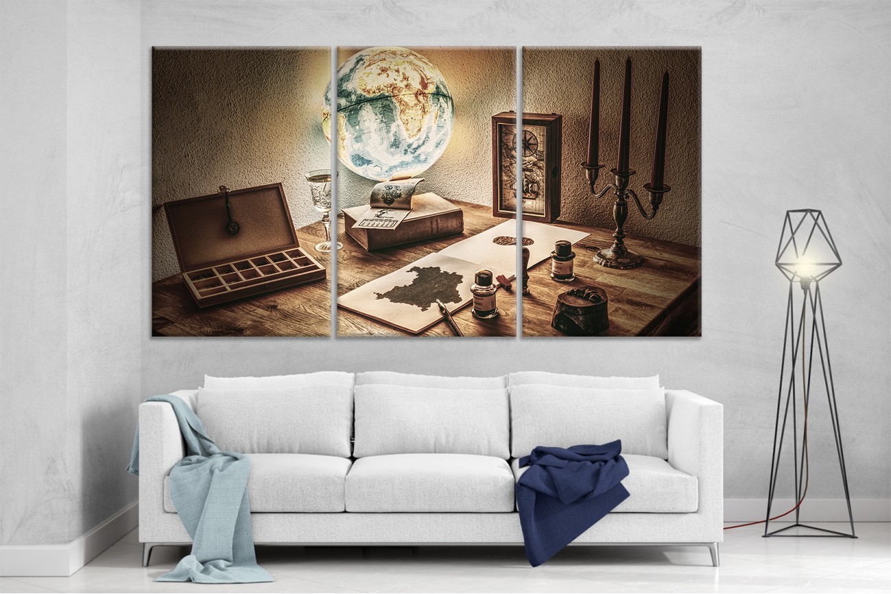 

Модульная картина на холсте DK Place из трех частей 167x99 см Колумб (XL47)