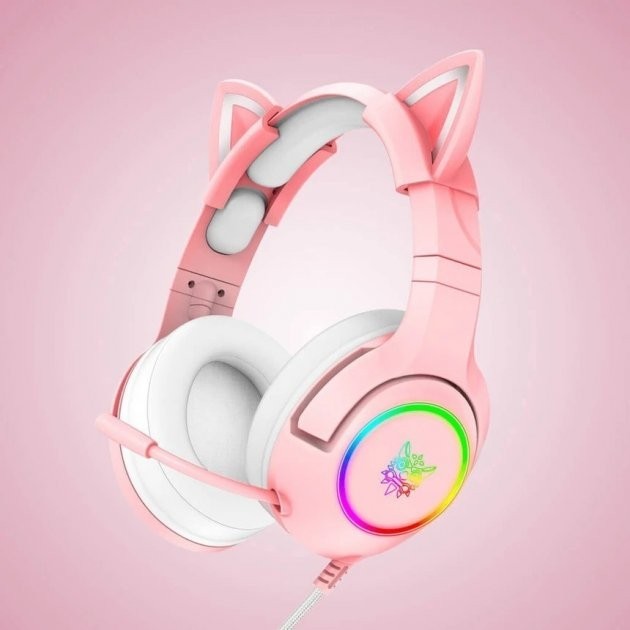 

Игровая гарнитура Onikuma Gaming Headset 7.1 USB для Xbox, PS, ПК pink