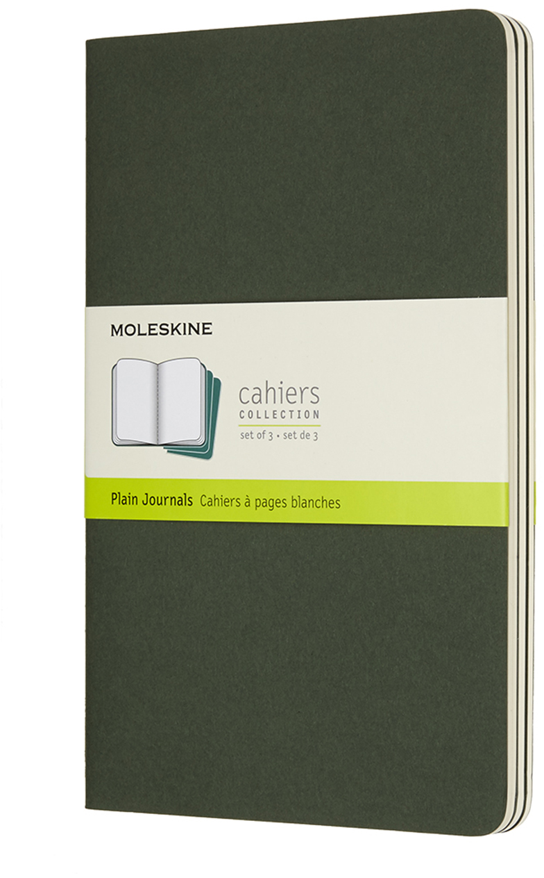

Набор записных книг Moleskine Cahier 13 x 21 см 3 шт по 80 страниц без линовки Зеленый (8055002855297)