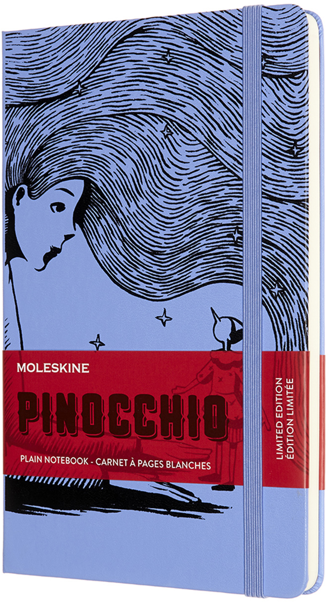 

Записная книга Moleskine Pinocchio 13 х 21 см 240 страниц без линовки Голубая (8056420853667)