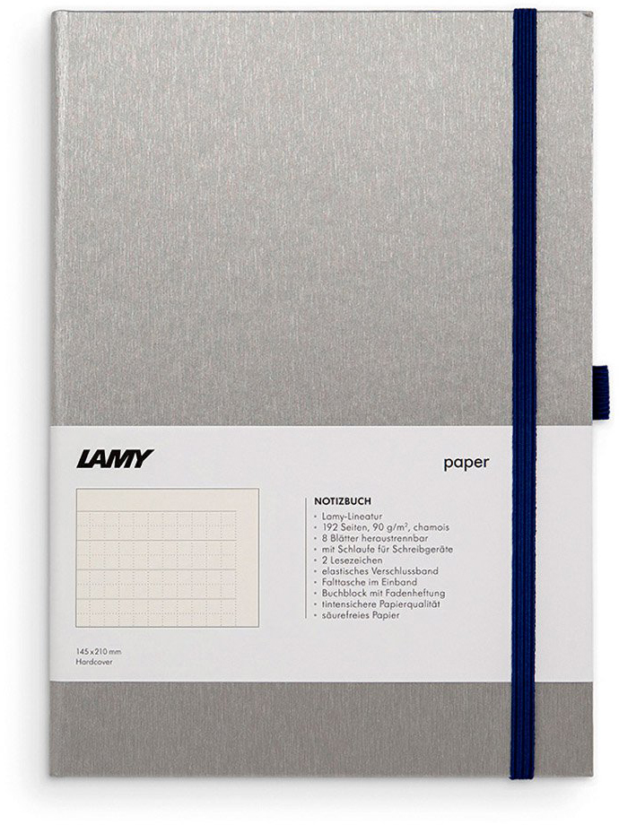 

Записная книга Lamy A5 192 страницы в линейку Хром и Синяя (4014519721048)