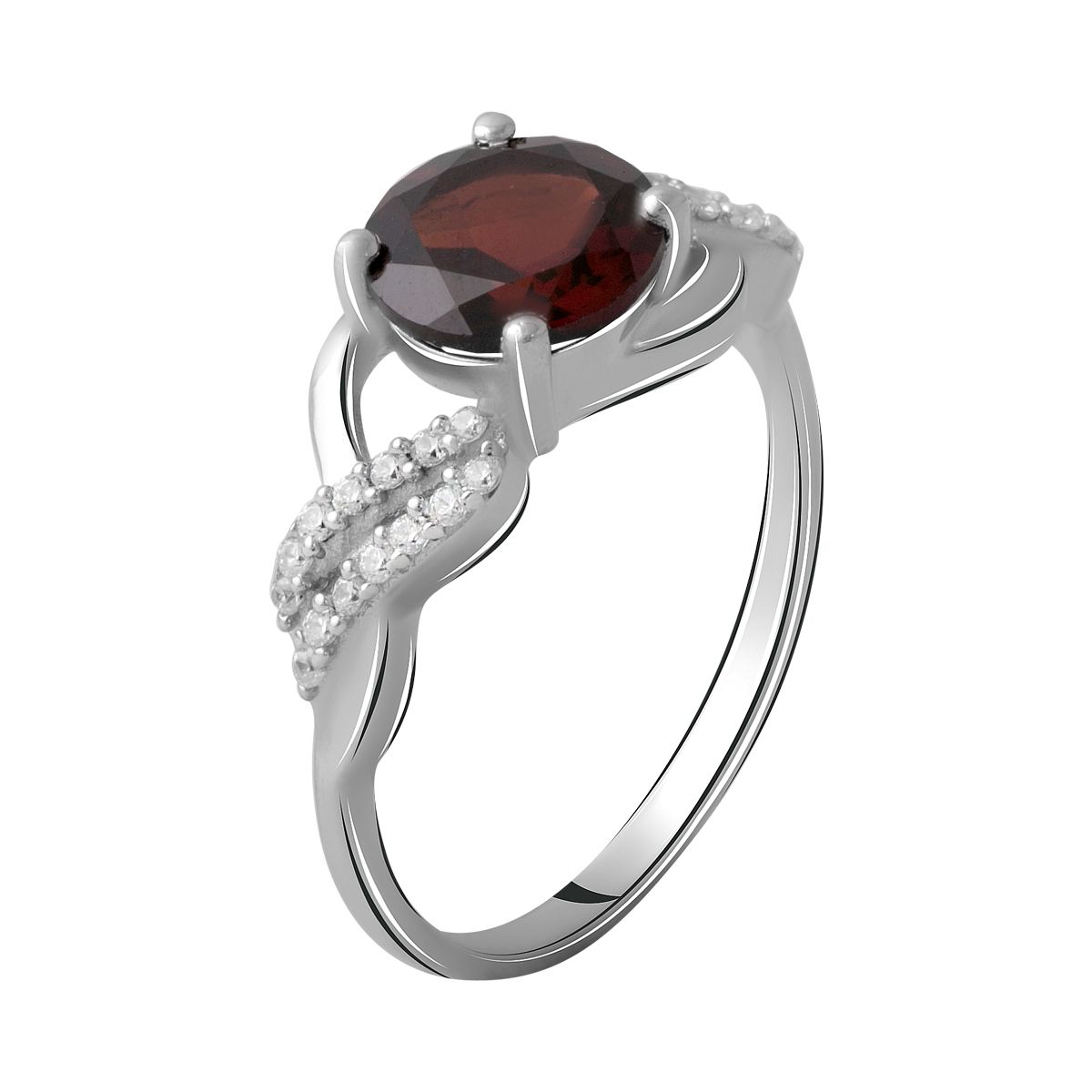 

Серебряное кольцо SilverLine с натуральным гранатом 2.296ct 17 размер