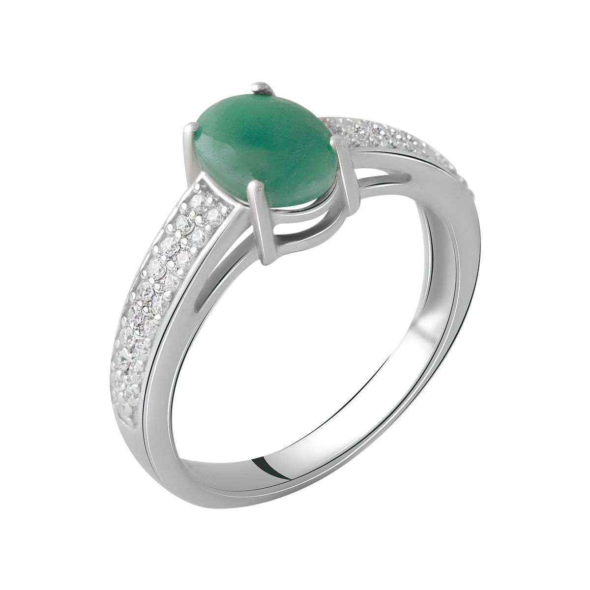 

Серебряное кольцо SilverLine с натуральным изумрудом 1.531ct 17 размер