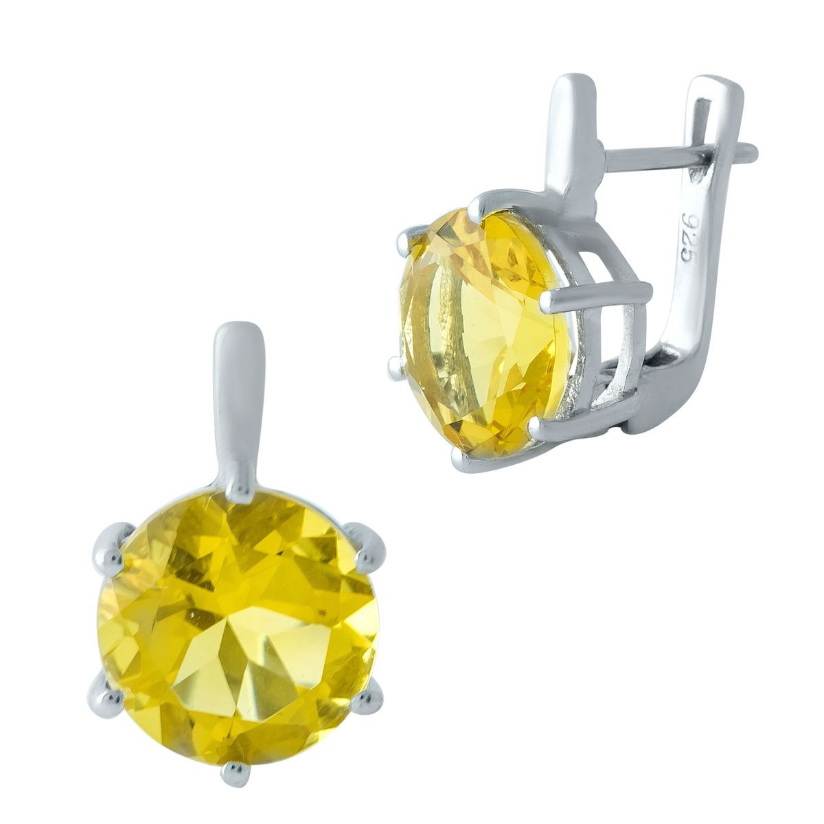 

Серебряные серьги SilverLine с цитрином nano 8.07ct