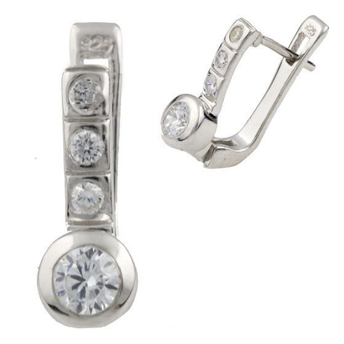 

Серебряные серьги SilverBreeze с фианитами