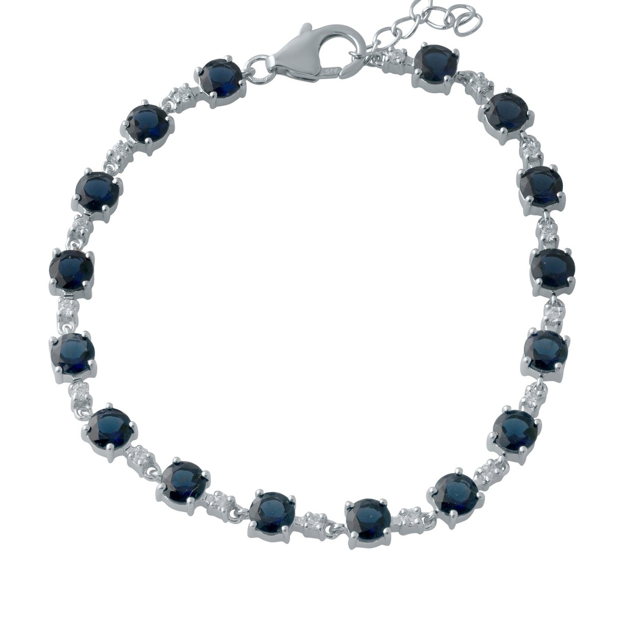 

Серебряный браслет SilverLine с сапфиром nano 6.051ct 1821 размер