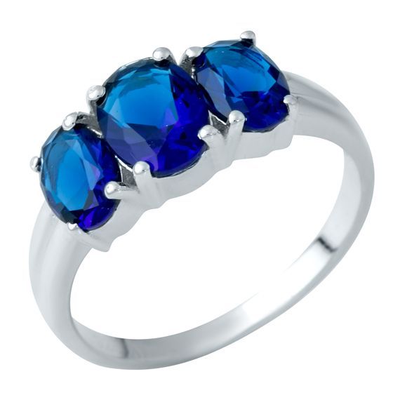 

Серебряное кольцо SilverLine с сапфиром nano 2.713ct 17.5 размер