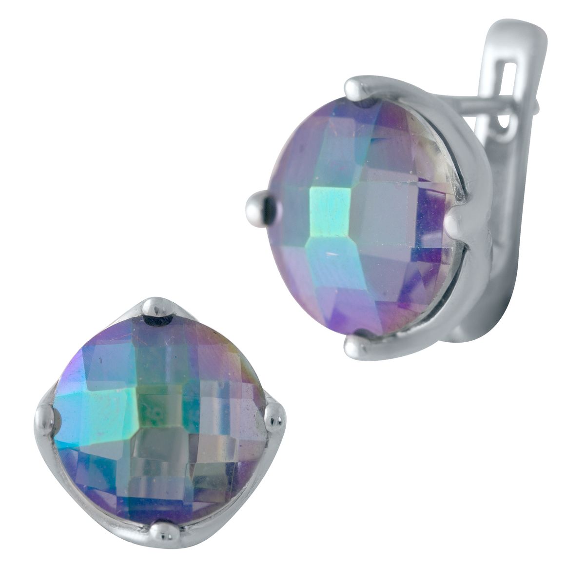 

Серебряные серьги SilverLine с натуральным мистик топазом 9.475ct