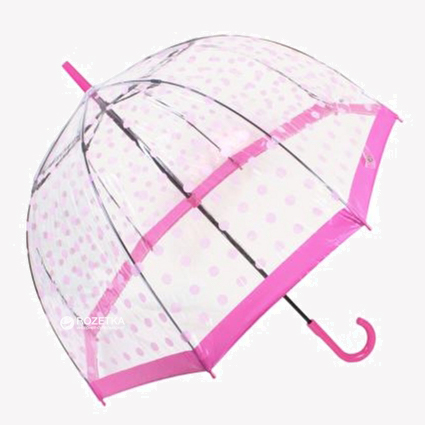 

Зонт-трость Fulton FULL042-Pink-Polka-Dot механический Прозрачный