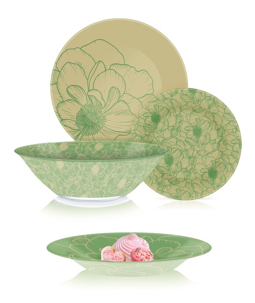 

Сервиз Luminarc Big Flower Green 19 предметов