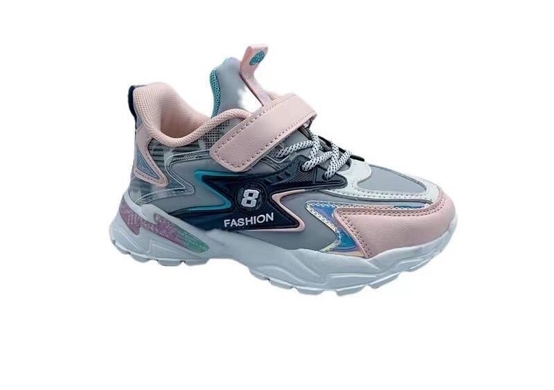 

Кроссовки для девочки Clibee 223L pink серо-розовые р.27-16,5 см