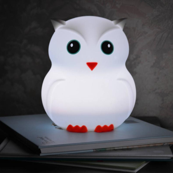 

Силиконовый ночник 3DTOYSLAMP совенок белый 9 цветов свечения 2 автоматических режима пульт дистанционного управления