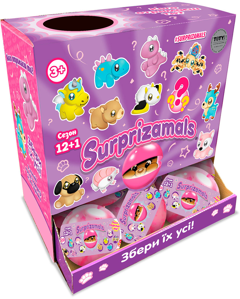 Мягкая игрушка-сюрприз в шаре Surprizamals S12+1 11 видов (SU03254 ...