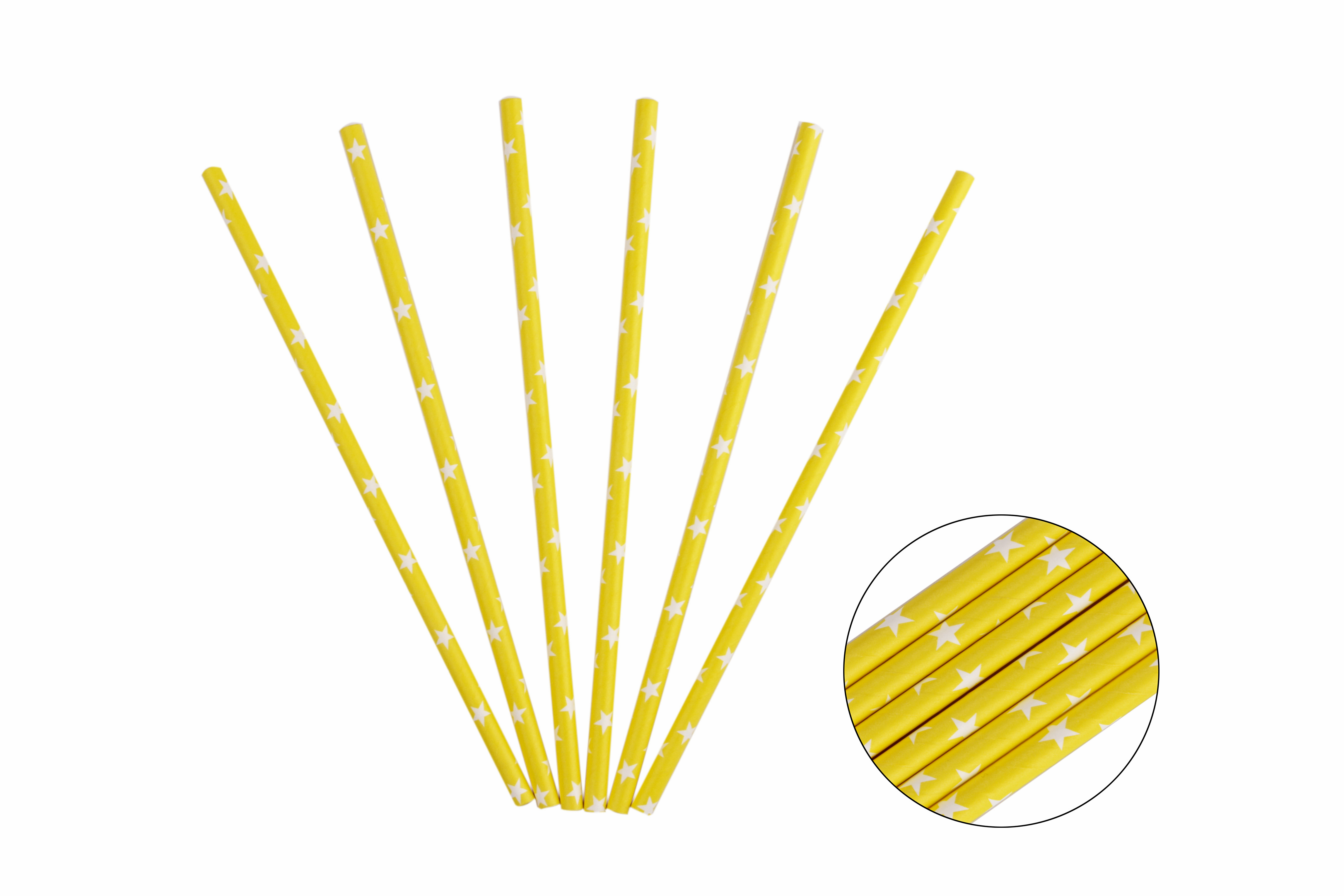 

Бумажные Эко трубочки для коктейлей KN соломинки для напитков Витая бело-желтая 10 000 шт